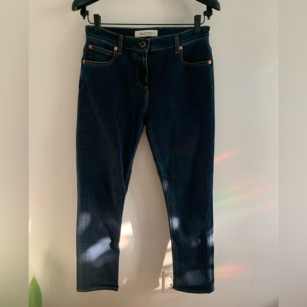 Dark wash slim fit Valentino jeans